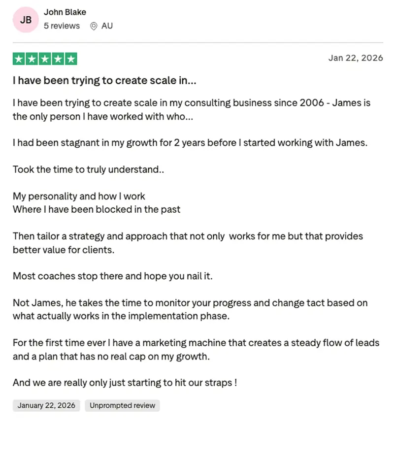 Trustpilot review by John Blake