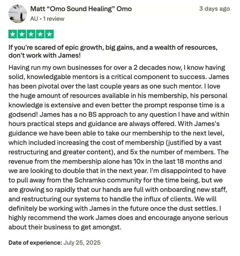 Trustpilot review by Matt Omo