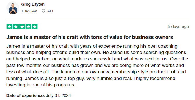 Trustpilot review by Greg Layton