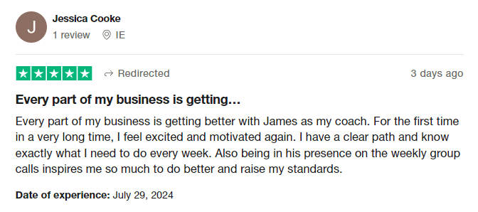Trustpilot review by Jessica Cooke