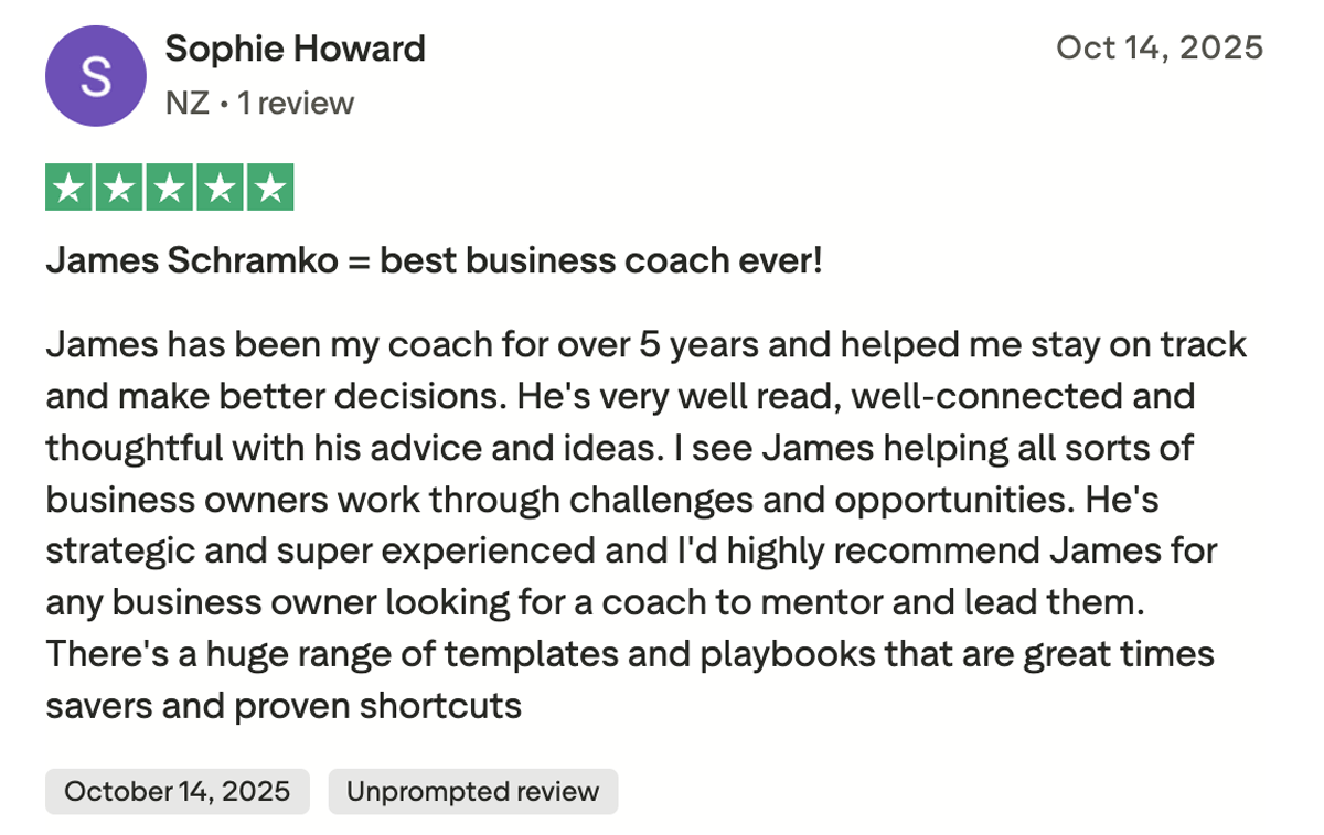Trustpilot review by Sophie Howard
